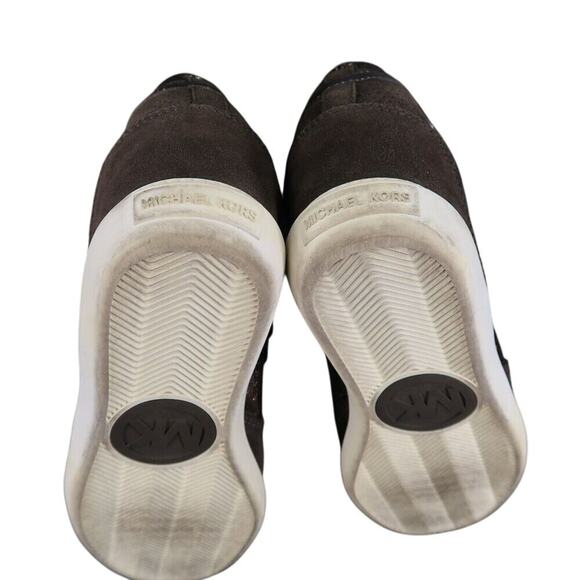 Michael Kors Shoes Womens 10 Sneakers Fashion Lifestyle Hidden Wedge Leather Mid - Picture 14 of 16